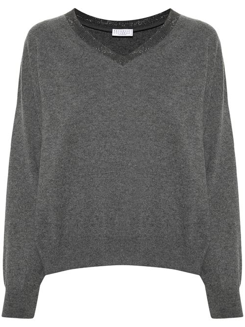 Anthracite grey cashmere knit Brunello Cucinelli | M12190102C079